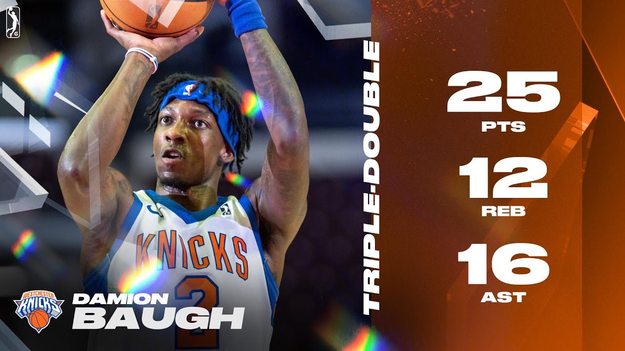 Damion Baugh Posts 25 PTS, 12 REB, and 16 AST Triple-Double in Dominant Win Over Bulls!