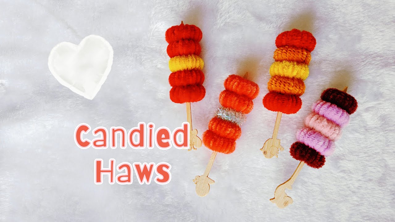 Easy Making - Amazing Pipe Cleaner Candied Haws - How to Make Chenille Stem TangHulu - Bag Charm