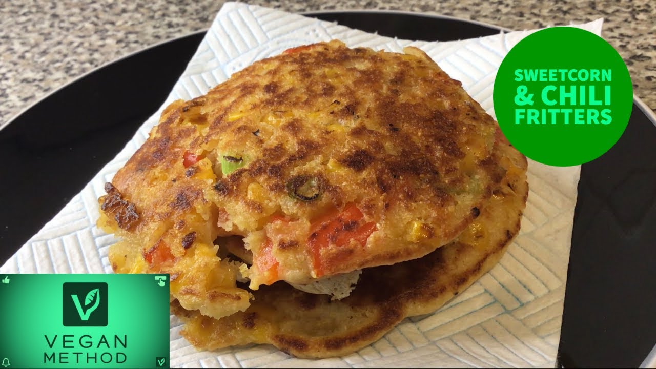 Sweetcorn & Chili Fritters - Easy Vegan Cooking