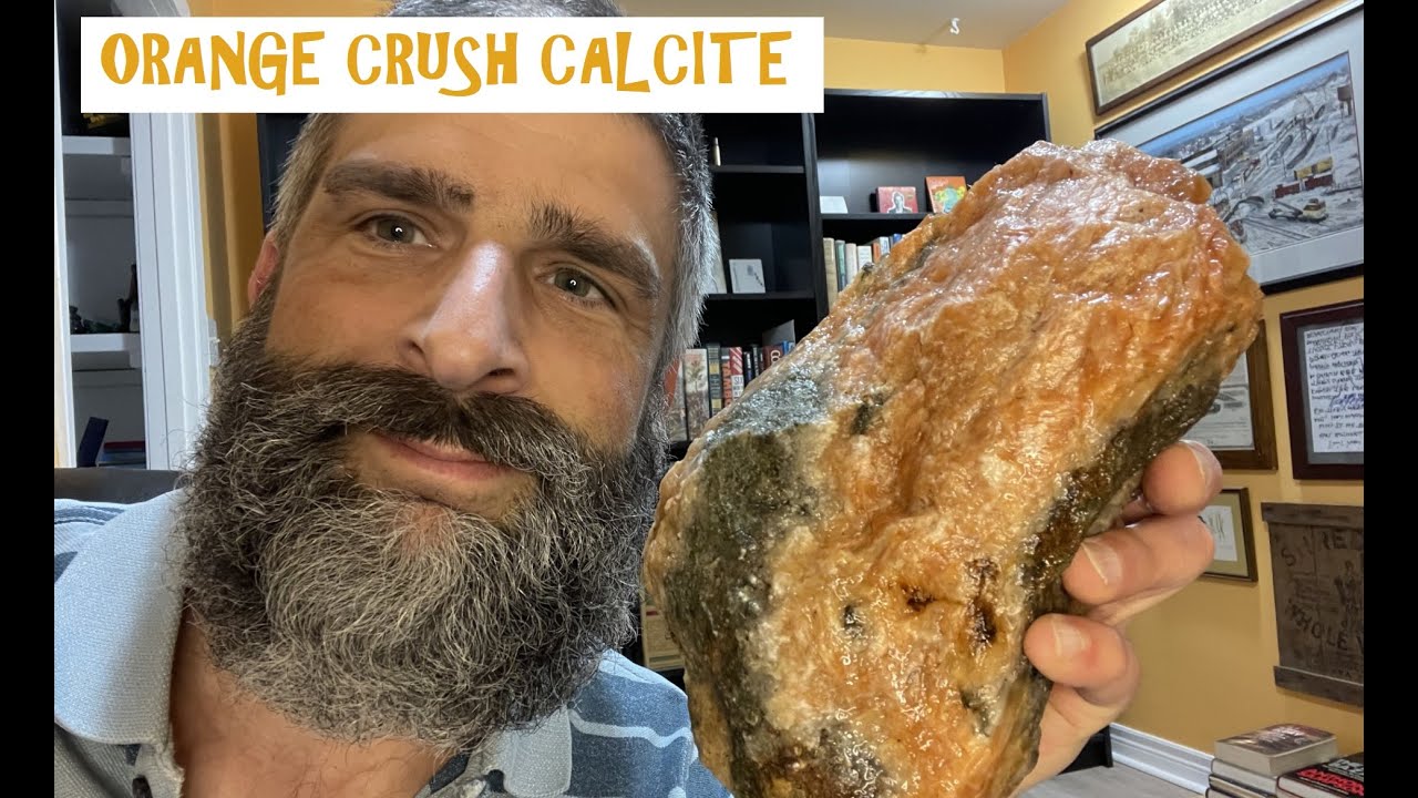Crazy Orange Calcite (A Desmont Crystal Adventure) Finding Minerals In A Forest North Of Toronto