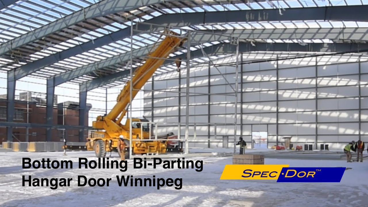 Bottom Rolling Bi-Parting Hangar Door Winnipeg