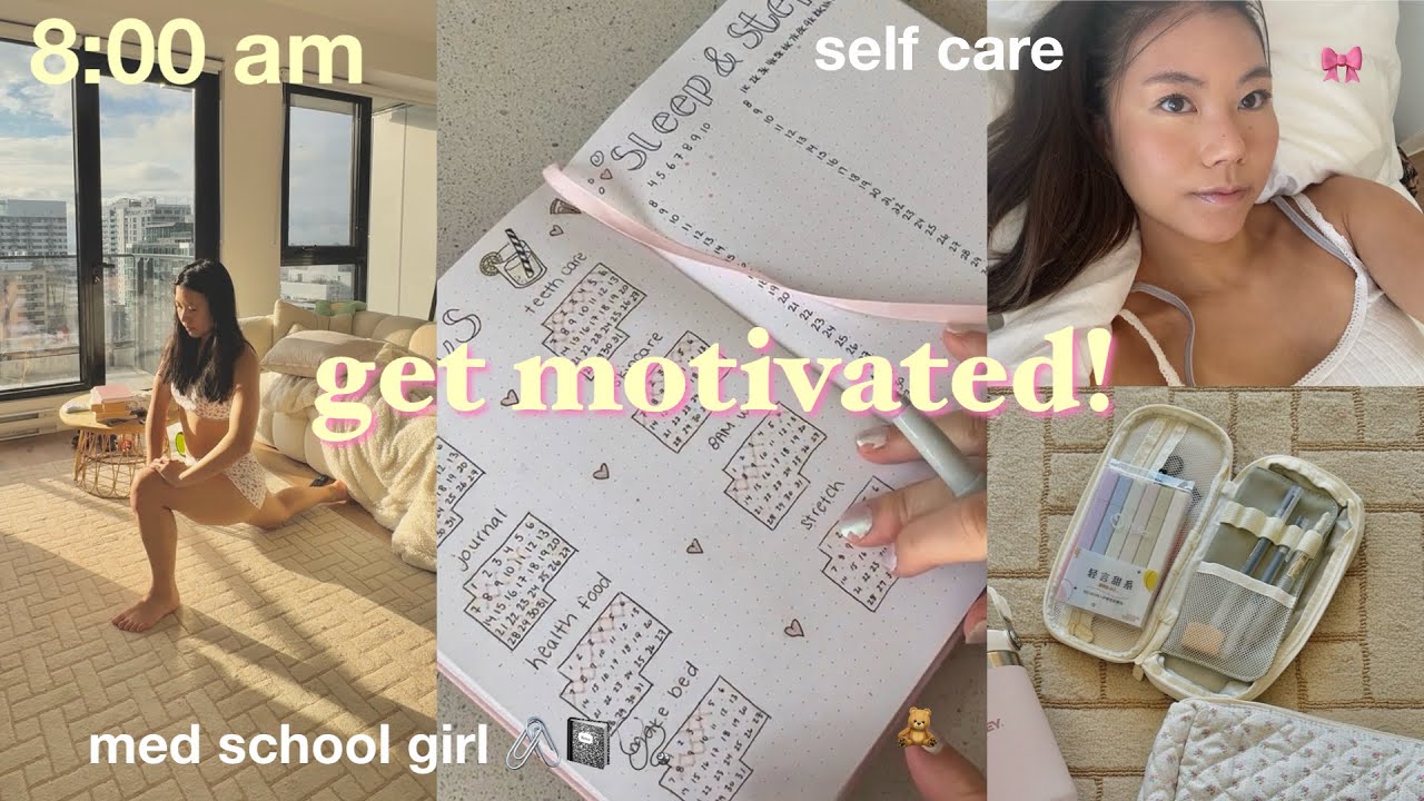 getting my life together before med school🐰 morning routine, self care, productive vlog