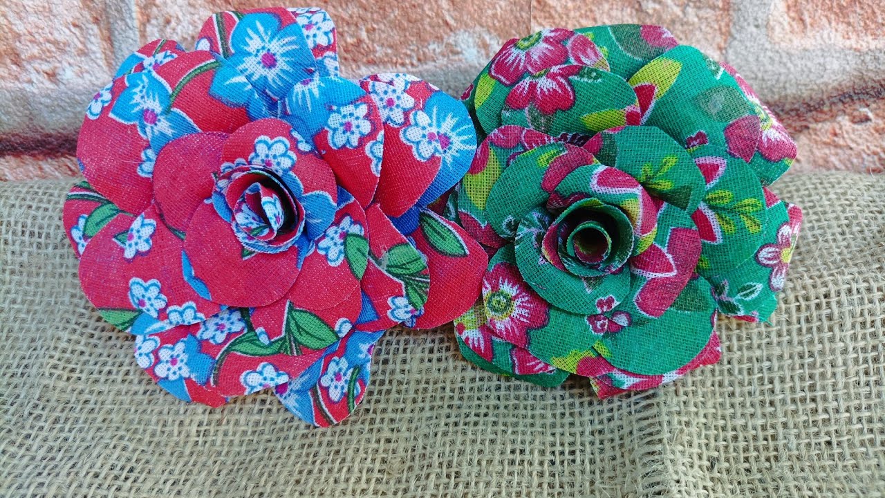 Como fazer rosa de chita.Festa junina