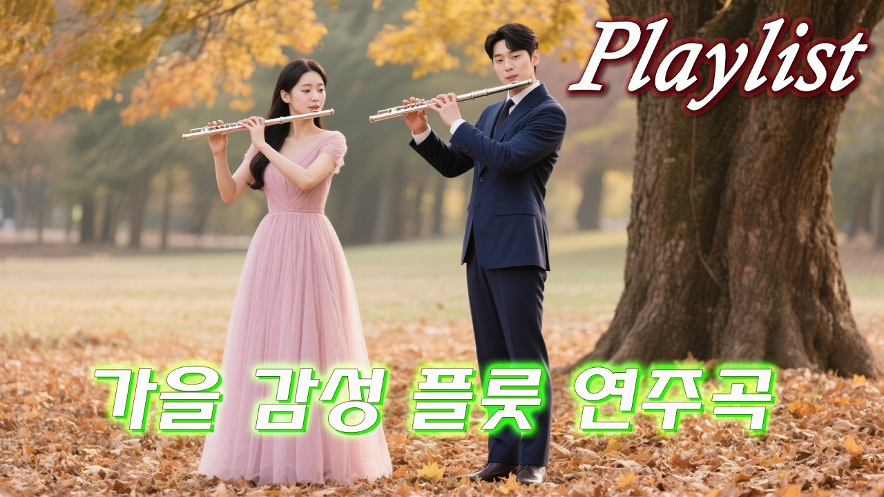 [Cafe 𝐏𝐥𝐚𝐲𝐥𝐢𝐬𝐭 - Flute] 가을 감성 플룻 연주곡ㅣ듣기만 해도 힐링되는 플룻 음악ㅣRelaxing & Healing Flute Music