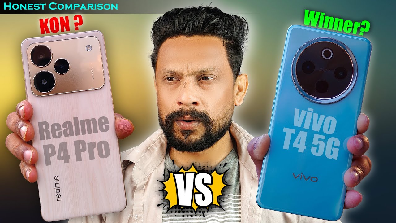 Realme P4 Pro 5G Vs Vivo T4 5G Details Comparison | Gaming Test, Camera Test, Battery Test 