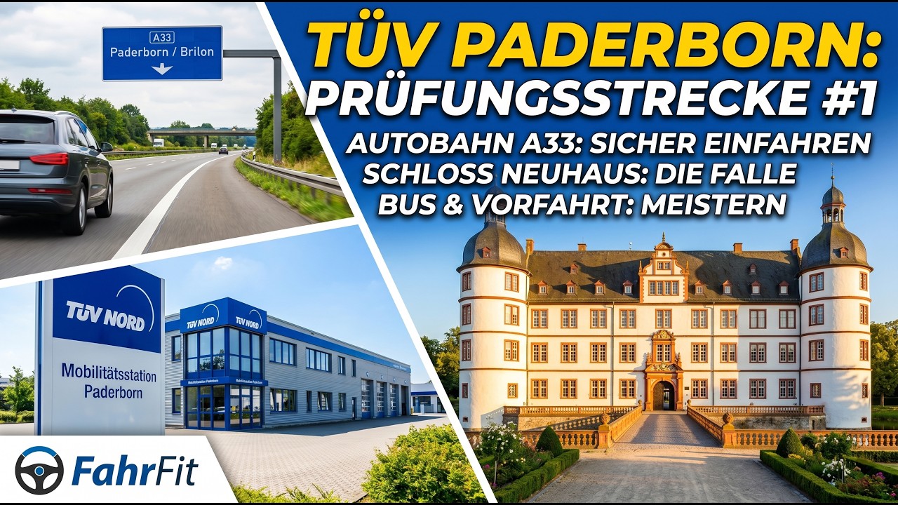 TÜV Paderborn: Fahrprüfung – Route & Tipps zum Bestehen – Prüfungsstrecke #1
