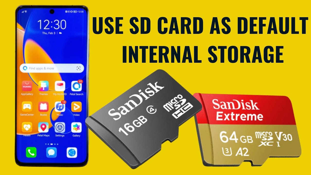 How to set a Micro SD card as default internal storage on Android phone