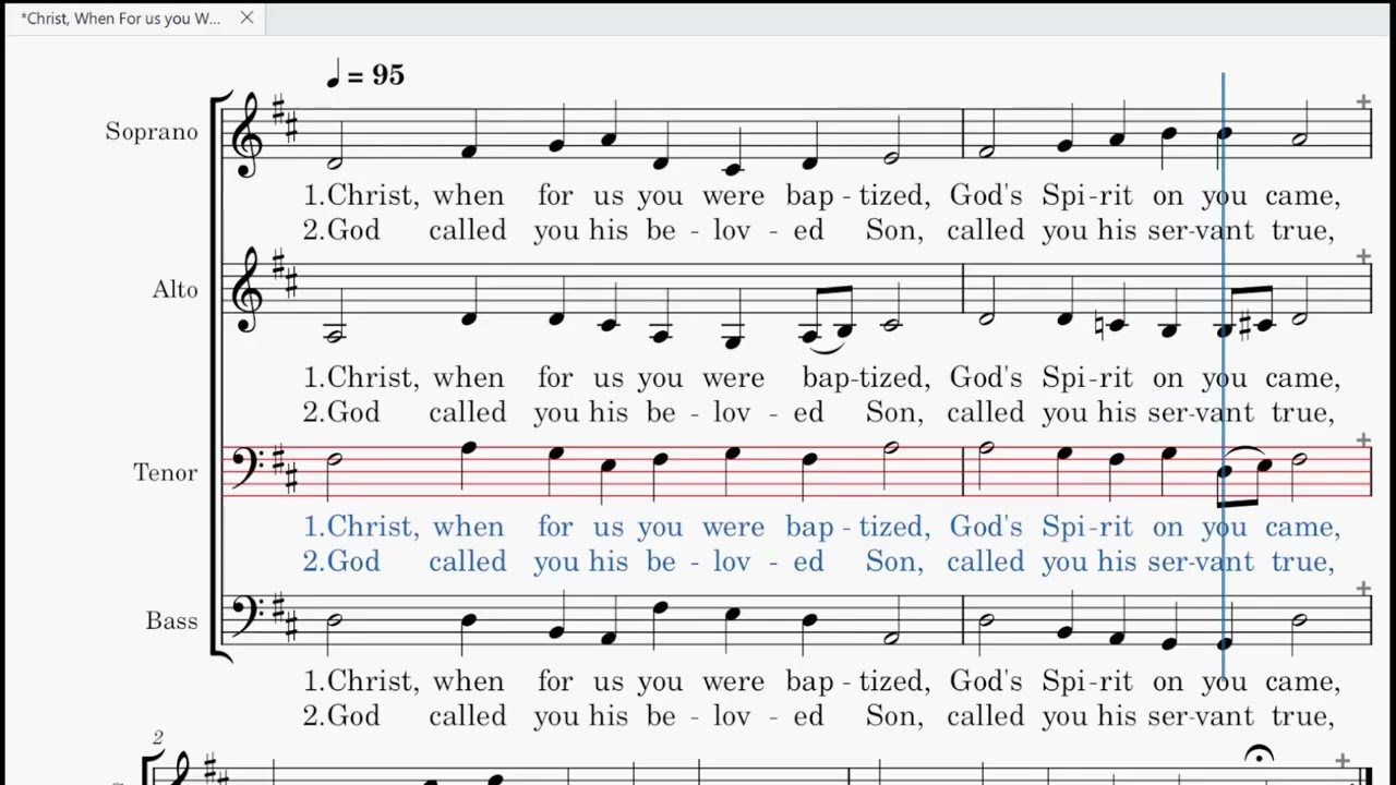 Christ, When For Us You Were Baptized TENOR
