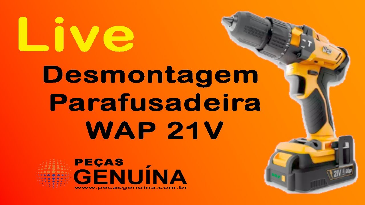 Desmontagem da Parafusadeira Wap K21 ID02 - #pecasgenuina