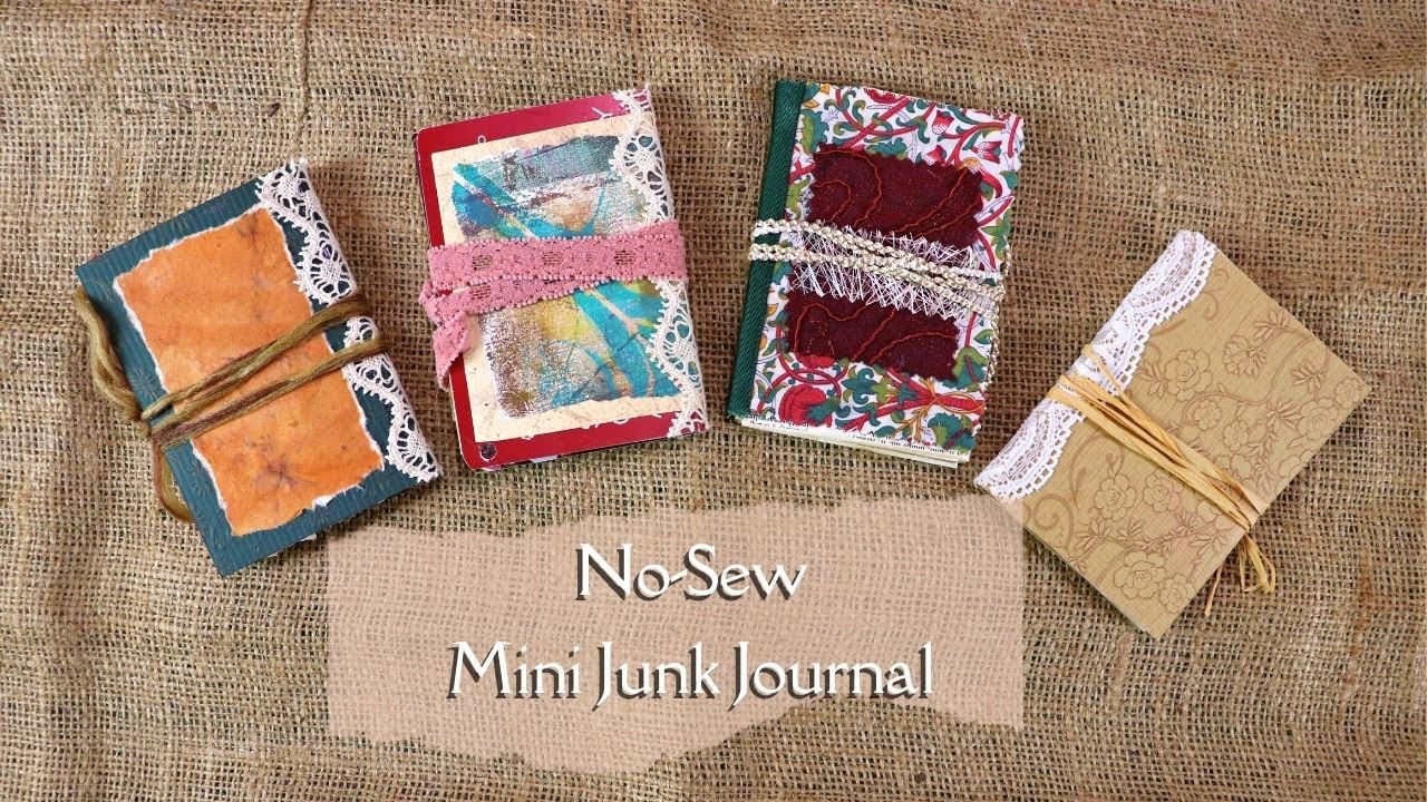 Create an Easy No-Sew Mini Junk Journal Tutorial #junkjournal #junkjournalideas #junkjournaling