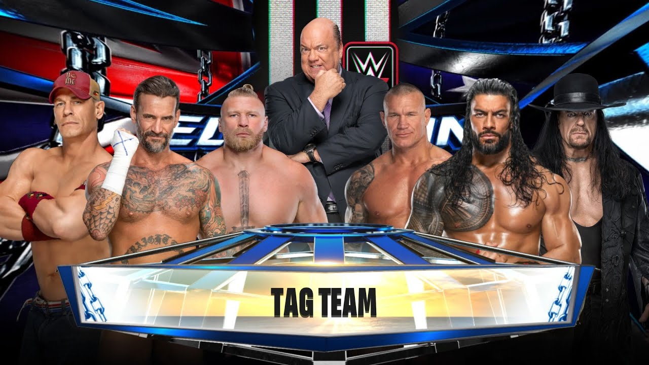 John Cena, CM Punk &  Lesnar Vs Orton, Roman & The Undertaker - Paul Heyman ( Guest Referee ) | WWE