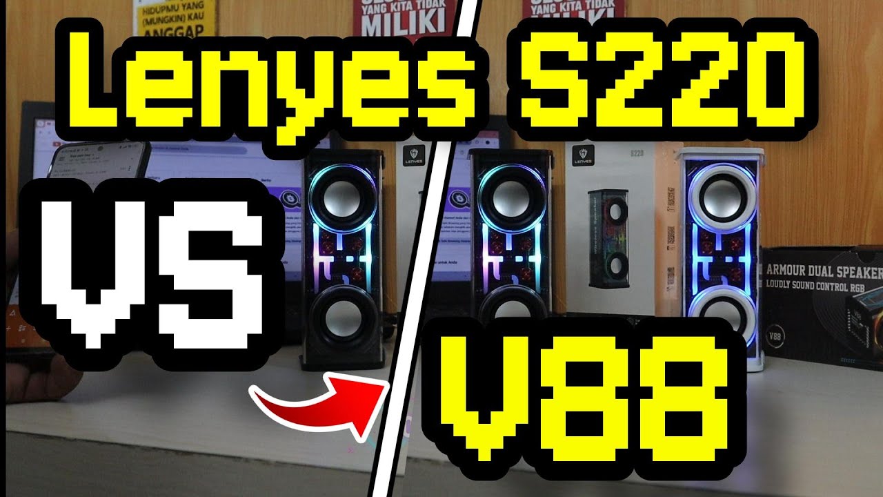 Lenyes s220 vs v88 speaker Bluetooth Portable Lenyes Banding Non Brand Model sama Persis