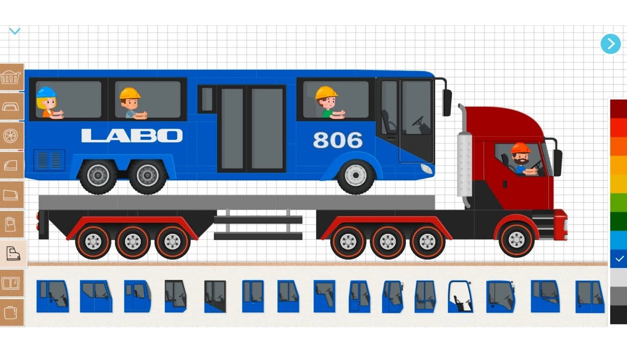 Labo Construction Truck | Heavy Duty Truck Carrying BUS