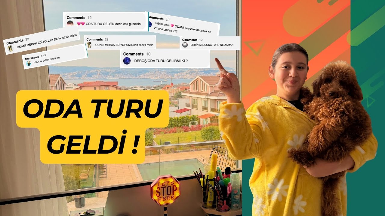 🏠✨ EN ÇOK İSTENEN GELDİ! Derin’in ODA TURU 😱 | Ders Masası + Makyaj Masası + 2 SÜRPRİZ! 🎁 #odaturu