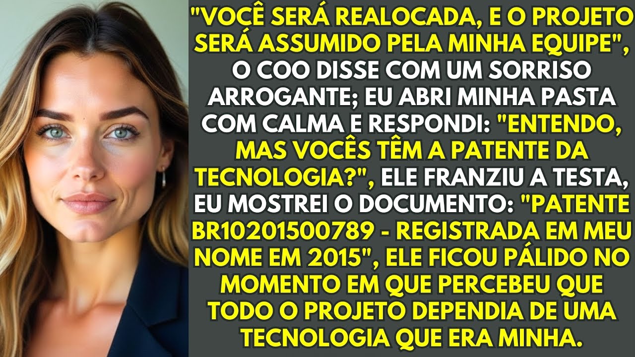 Meu COO Tentou Me Tirar Do Projeto — Ele Não Sabia Que Eu Tinha A Patente