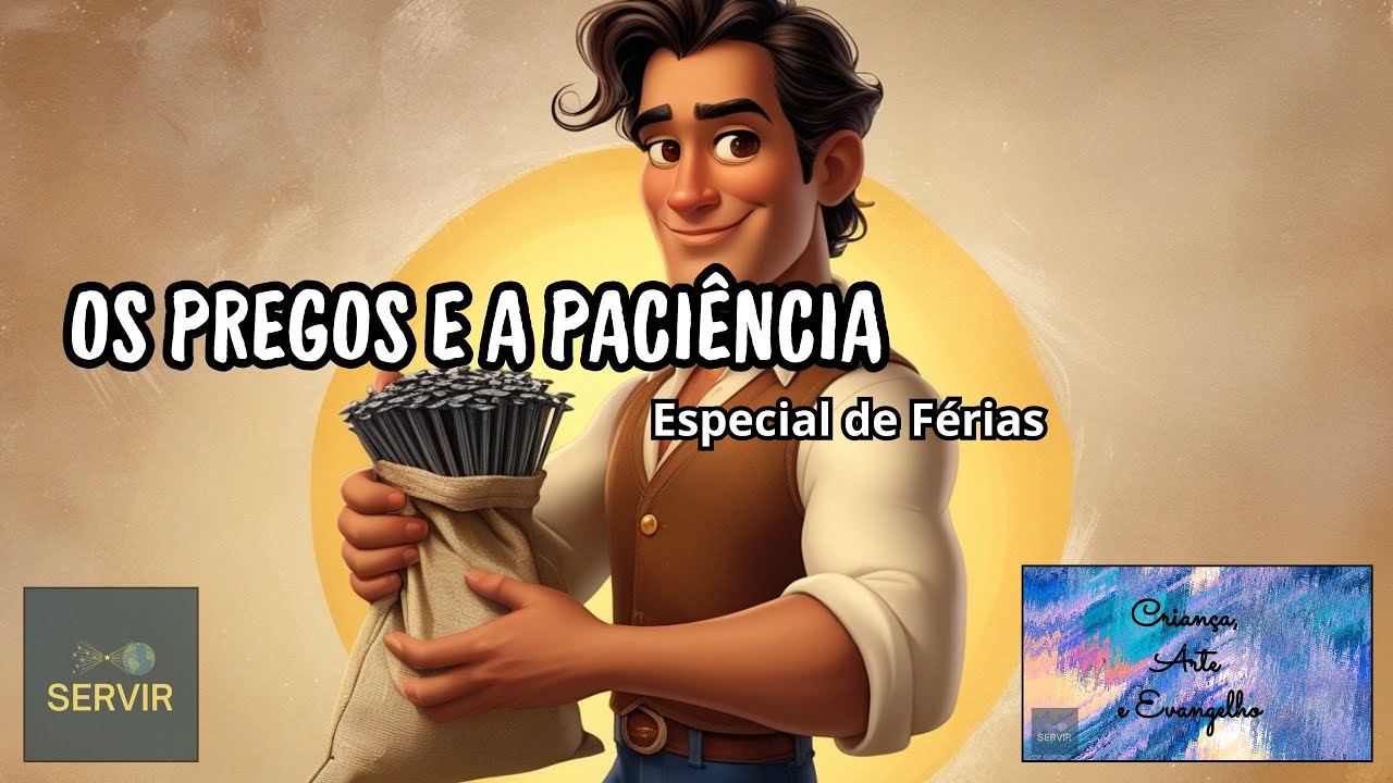 OS PREGOS E A PACIÊNCIA, com Marli Cruz (V. Redonda/RJ), EVANG INFANTIL, Criança, Evangelho e Arte.