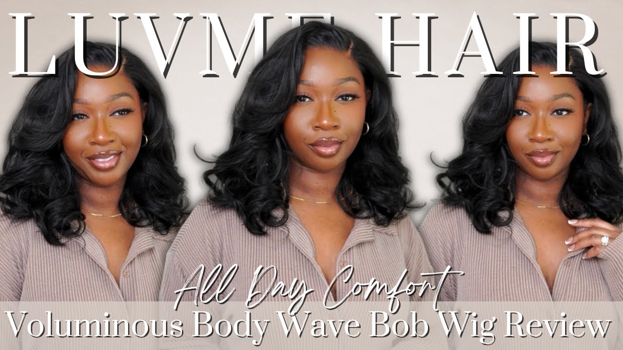 LuvMe Hair All Day Comfort Wig | Glueless Voluminous Body Wave Bob Wig Review | Tan Dotson