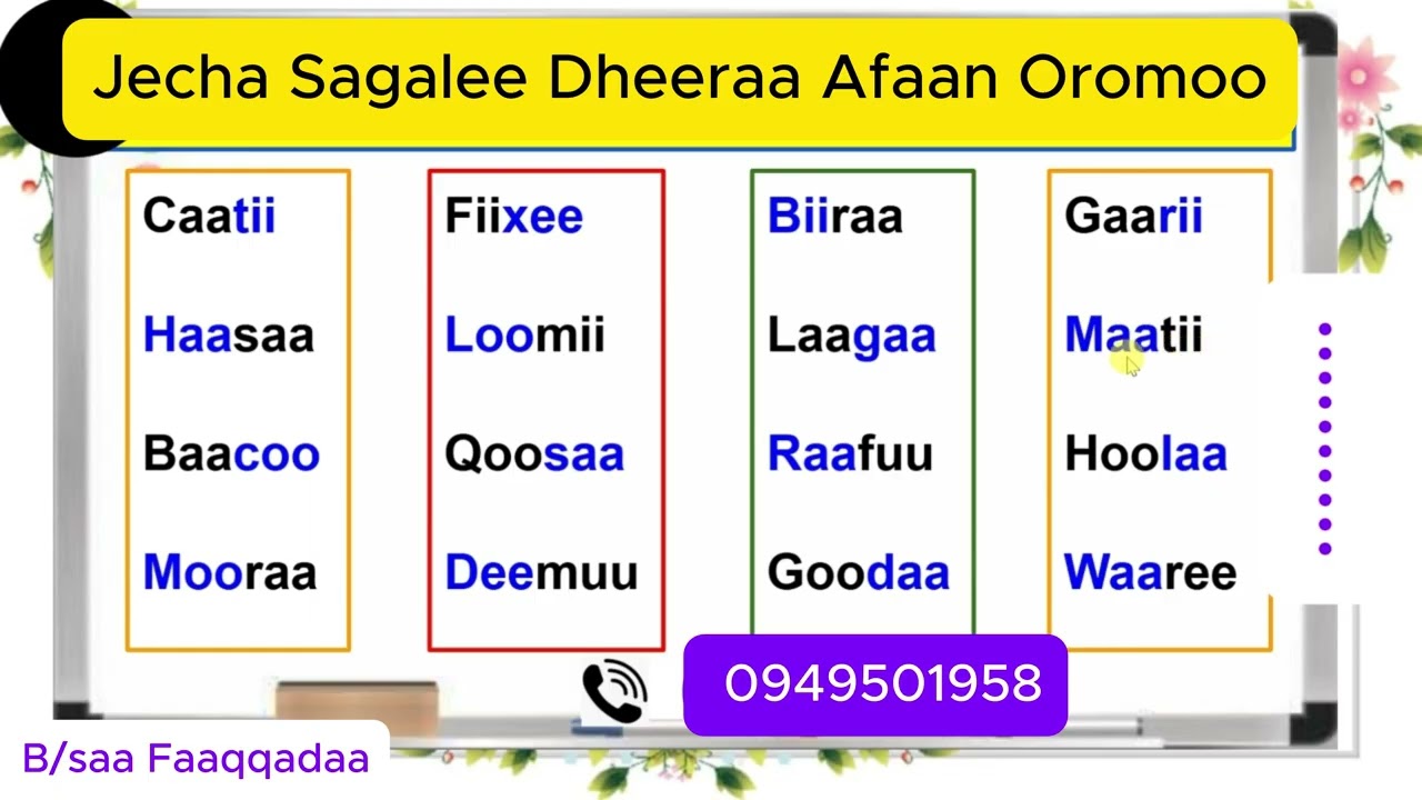 Jechoota Dheeraa Afaan Oromoo