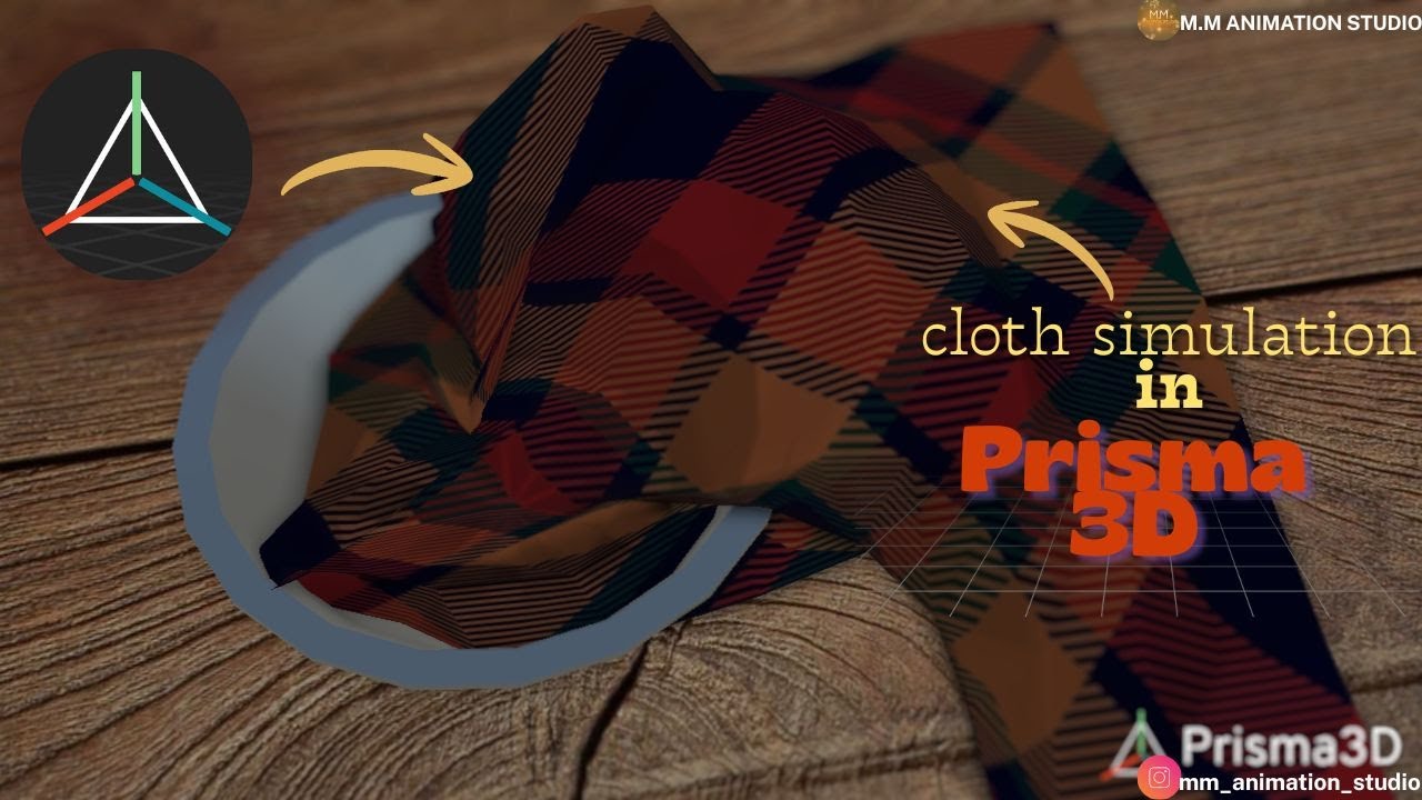 Cloth Simulation Tutorial in prisma 3D | M.M ANIMATION STUDIO | #prisma3d  #prisma3dtoturial #cloth