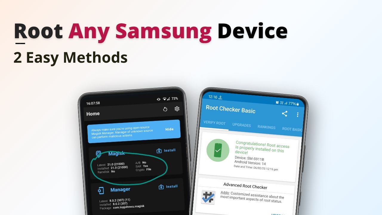 2 Easy Ways to Root Any Samsung phone in 2026 | Android 13, 14, or 15
