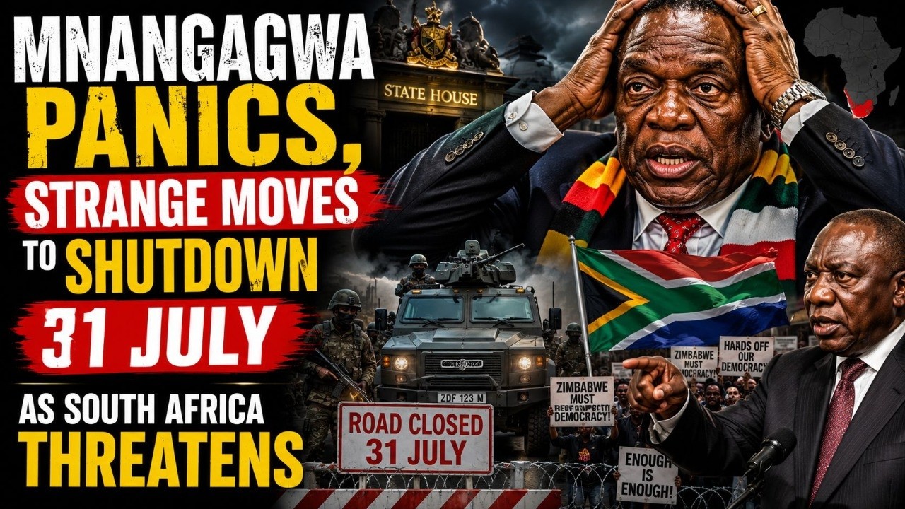MNANGAGWA IN PANIC OVER 31 JULY PROTESTS, INVITES SOUTH FRICA LEADERSHIP TO STOP MASS MIGRATION