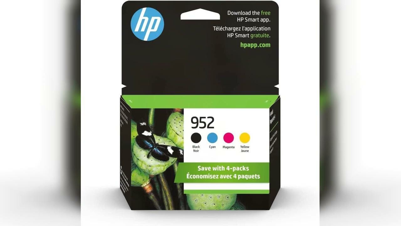 Review: HP 952 Black, Cyan, Magenta, Yellow Ink Cartridges (4-Pack) | Works OfficeJet 8702, Of...