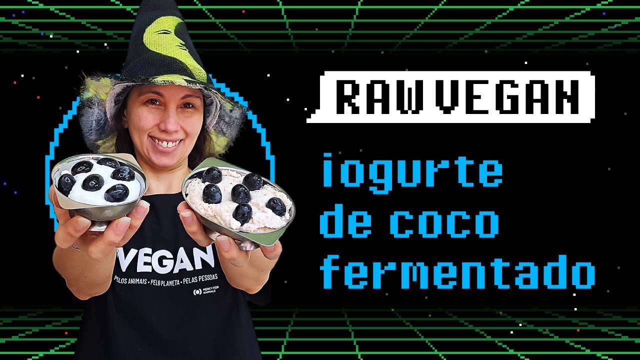 IOGURTE Natural de Coco Fermentado Crudívoro Vegano (Coco Verde & Coco Seco) | Receita Crudivegana