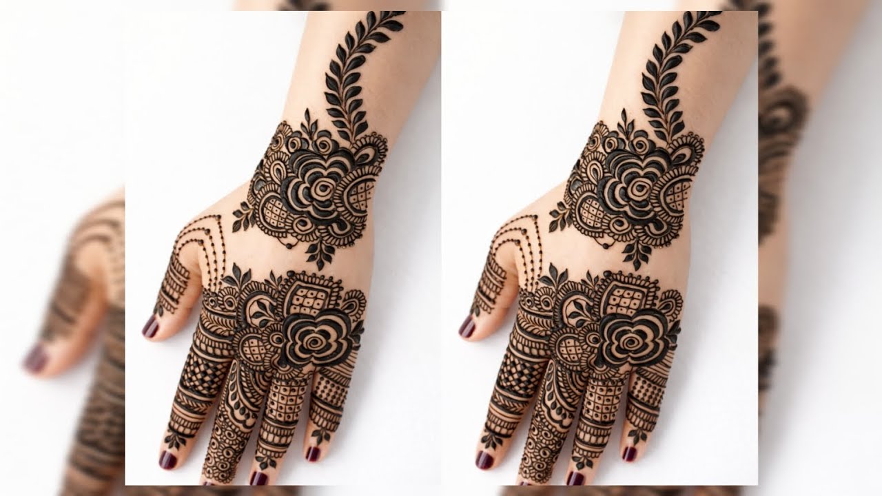 Beautiful Mehndi Design // Latest stylish henna design // Henna design 🥰❤️#mehndi #henna ..........