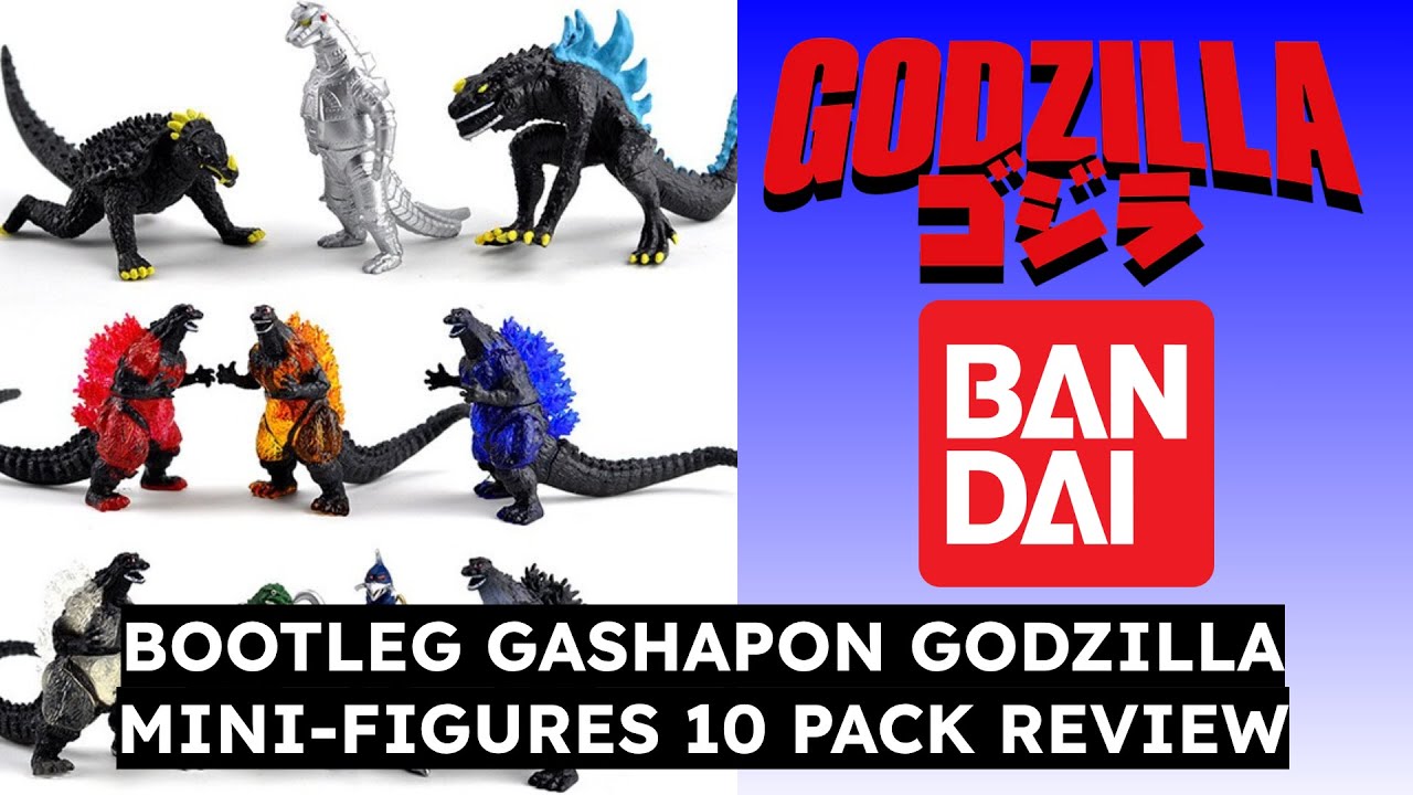 ОБЗОР | Набор из 10 мини-фигурок Bandai Gashapon Godzilla от Bootleg