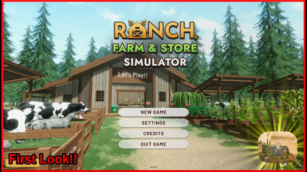 Ranch Farm and Store Simulator Gameplay | First Play!