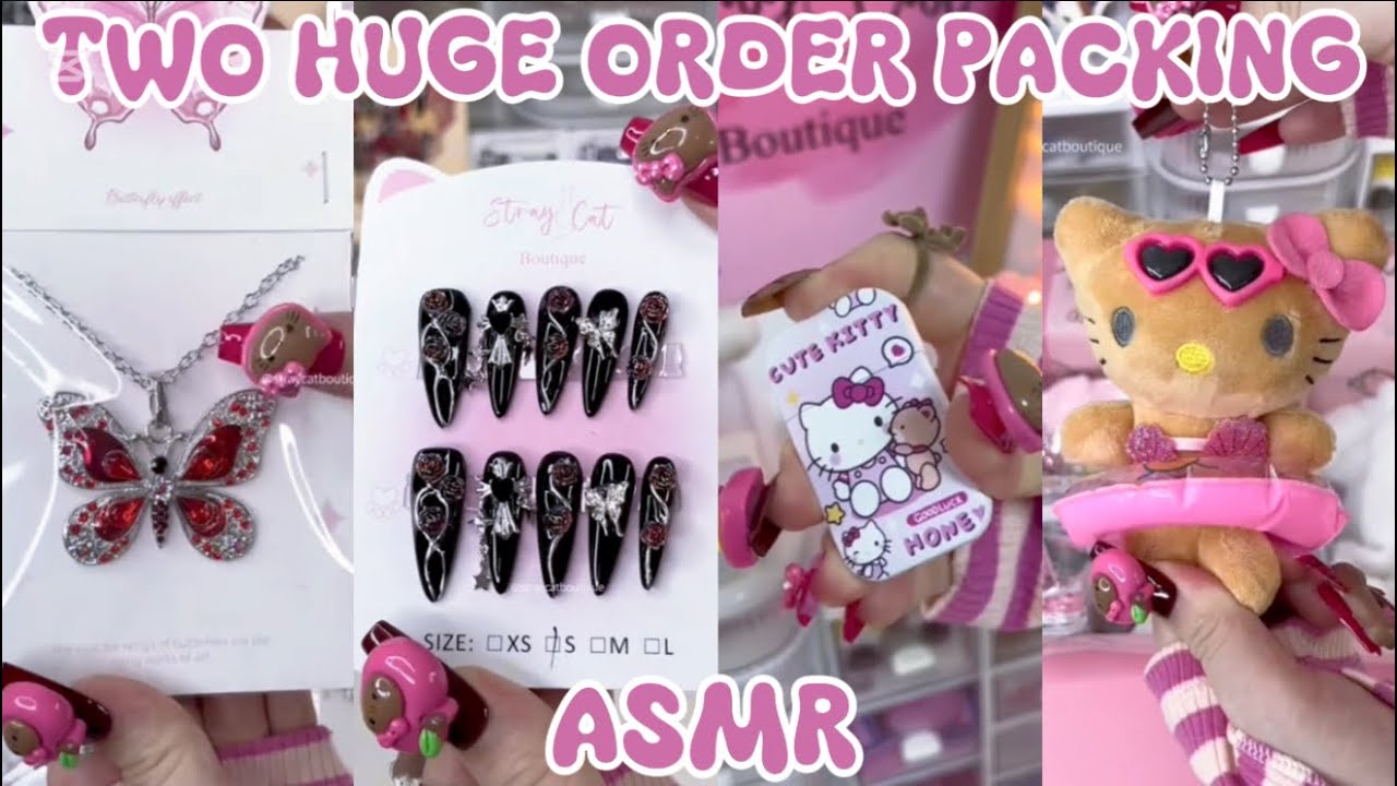 TWO HUGE ORDERS PACKING 😻💅🏻(ASMR)||SMALL BUSINESS 