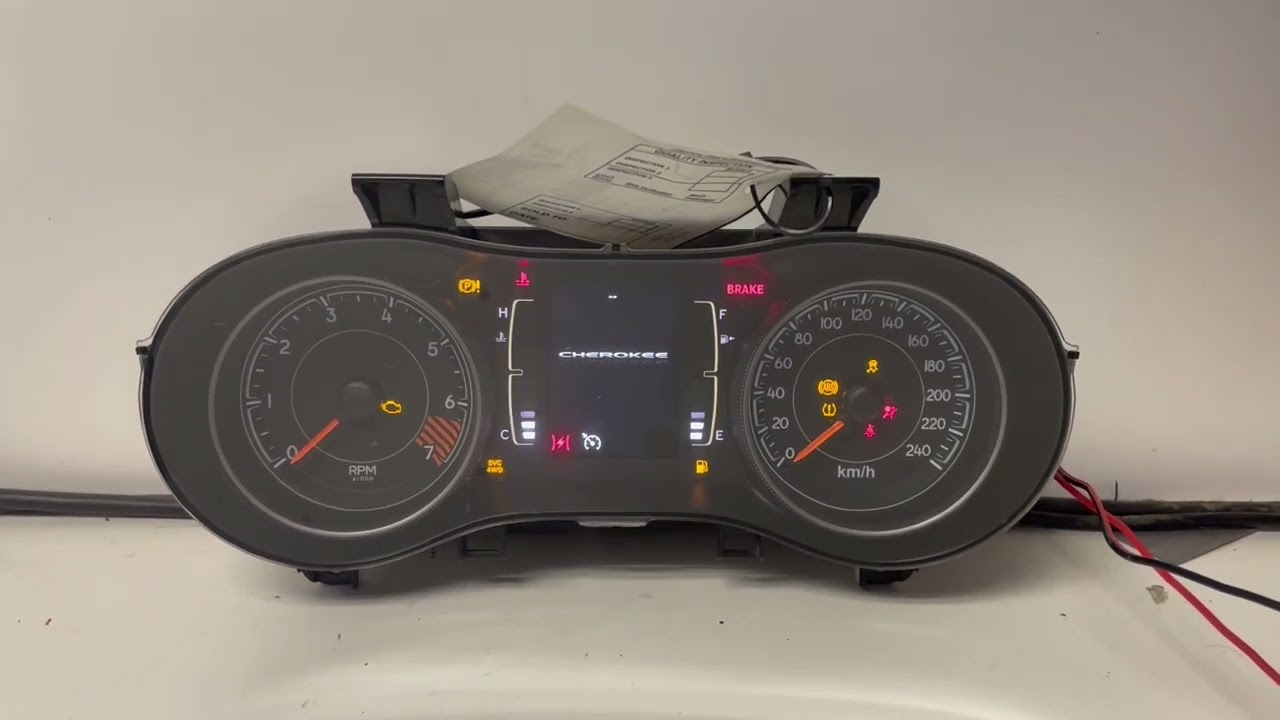 2014-2016 JEEP CHEROKEE USED DASHBOARD INSTRUMENT CLUSTER TEST