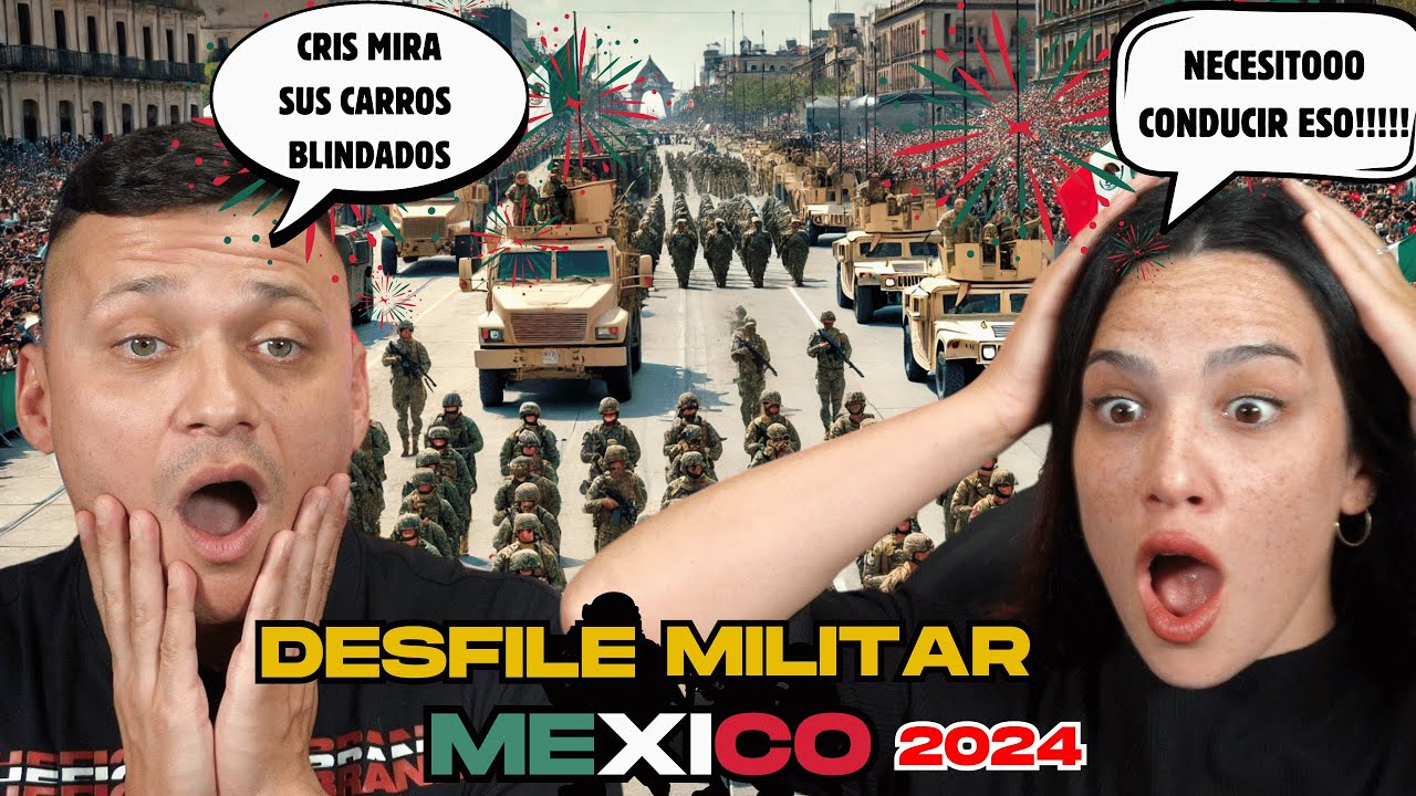 MILITARES reacciona al DESFILE CIVICO de MÉXICO 2024 - Por primera vez🎖️🎉