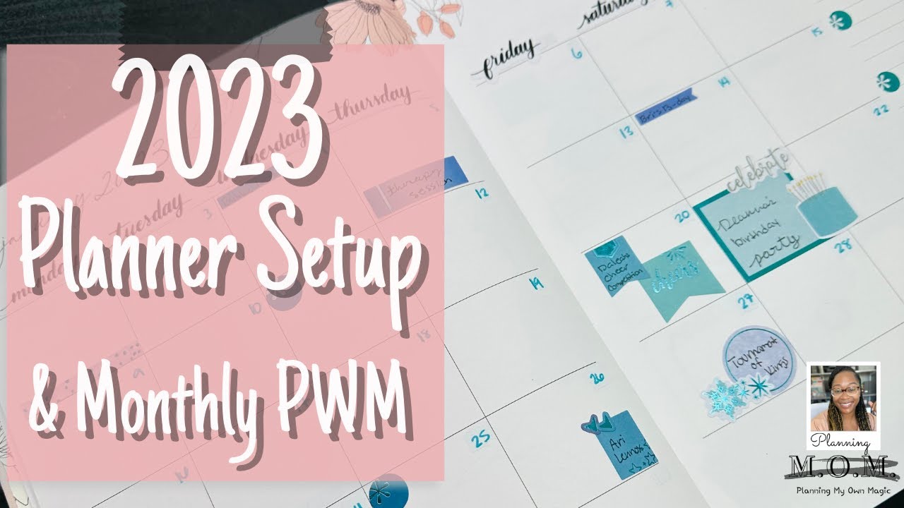 2023 Planner Setup | January Monthly Plan with Me | Erin Condren Softbound In Bloom