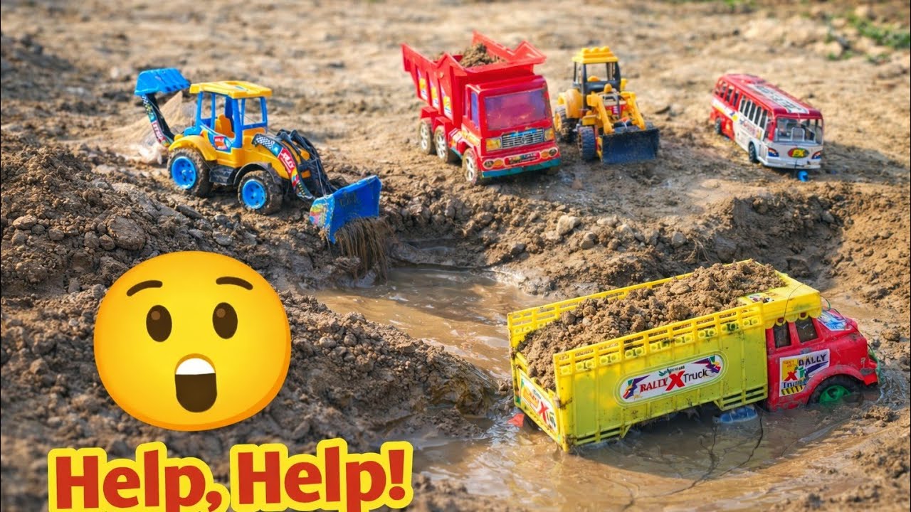Tata Track 😱 Loaded Sand In Deep Water 😲.. 