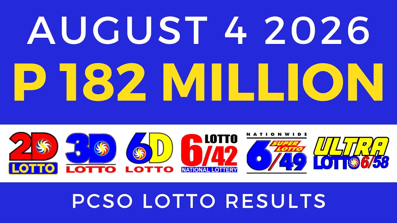 Lotto Result Today 9PM August 4 2026 PCSO
