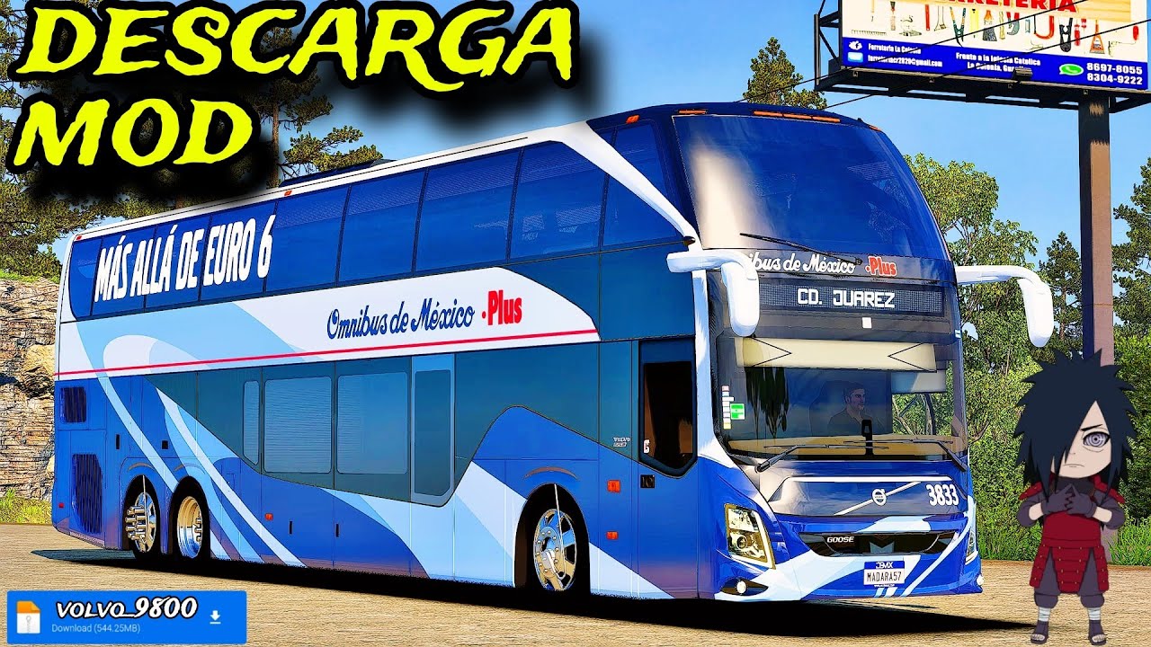 DESCARGA MOD BUS VOLVO DOBLE PISO 9800 &oacute;mnibus de M&eacute;xico plus| Madara 57 | ats mods 1.53