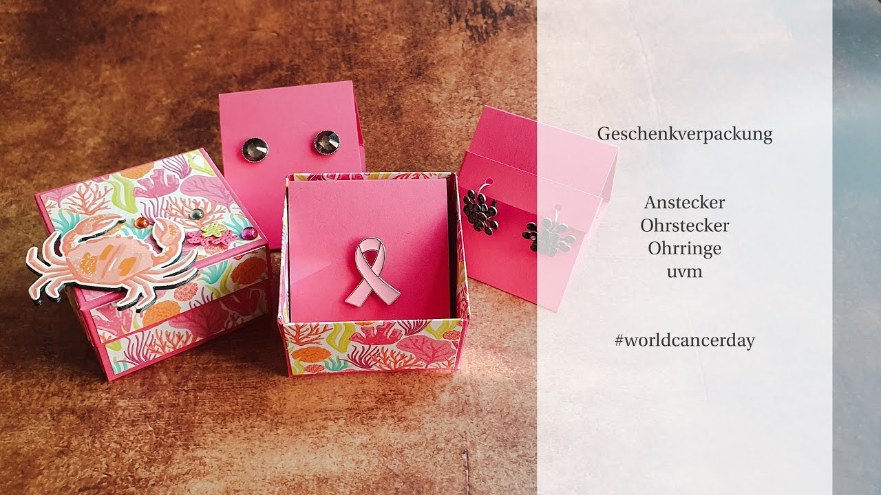 Geschenkschachtel für Broschen und Ohrringe oder anderes, Stampin Up, Ozeanische Träume