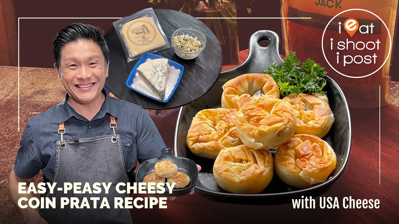 Easy-peasy Cheesy Coin Prata - with USA Cheeses