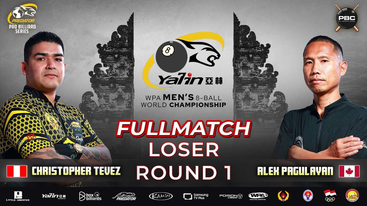 Christopher Tevez Ocampo VS Alex Pagulayan | 2025 Predator WPA men’s 8-Ball World Championship