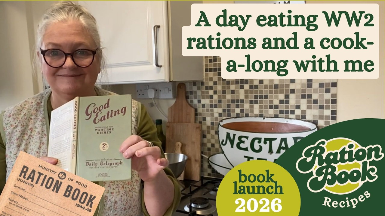 Full day eating WW2 rations + ration book recipe cook-a-long, knitting and a thank you