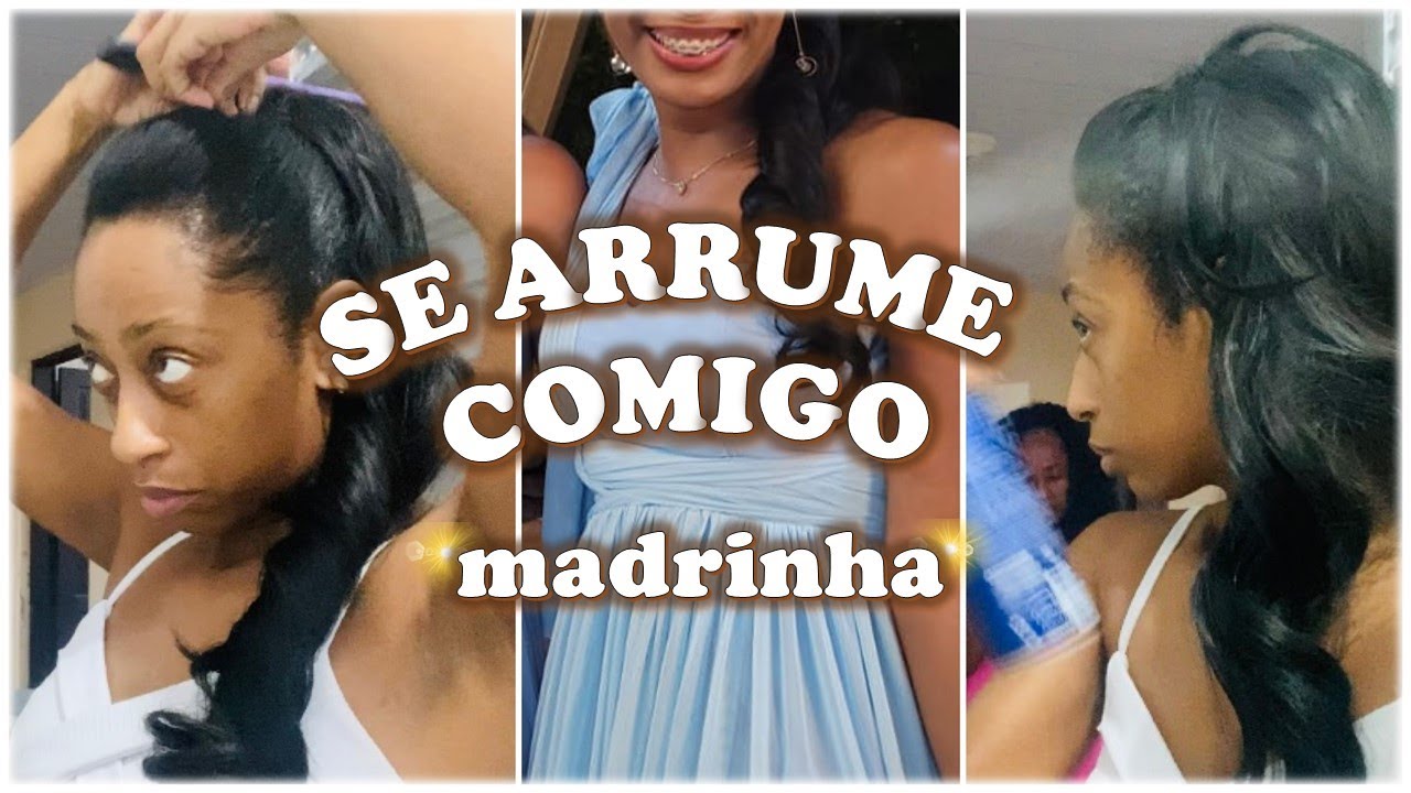 OPÇÕES DE PENTEADOS COM MEGA HAIR + maquiagem e look. GRWM Madrinha de Casamento- Priscila Sousa.