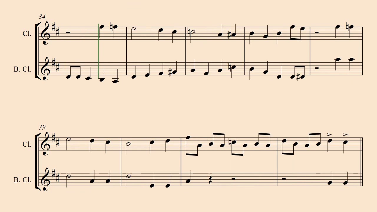 Morecambe & Wise Bring Me Sunshine for Clarinet Duet