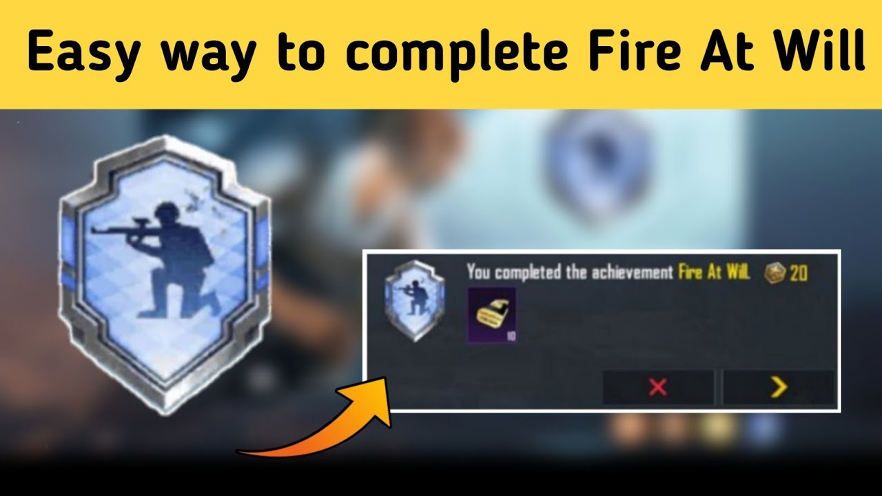 Easy way to Fire At Will Achievement in bgmi | pubg mobile| how to complete Fire At Will Achievement