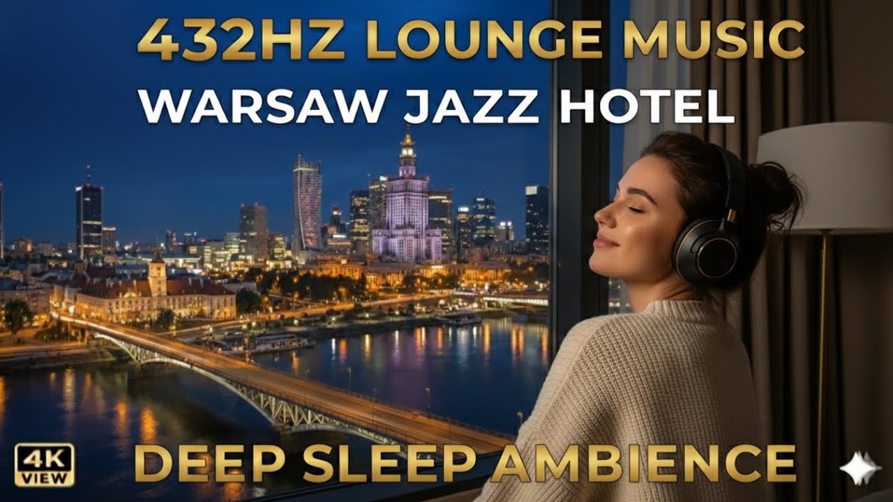 432Hz Warsaw Luxury Hotel Ambience ❄️ German Schlager Jazz | Deep Sleep & Wealth Manifestation [4K]
