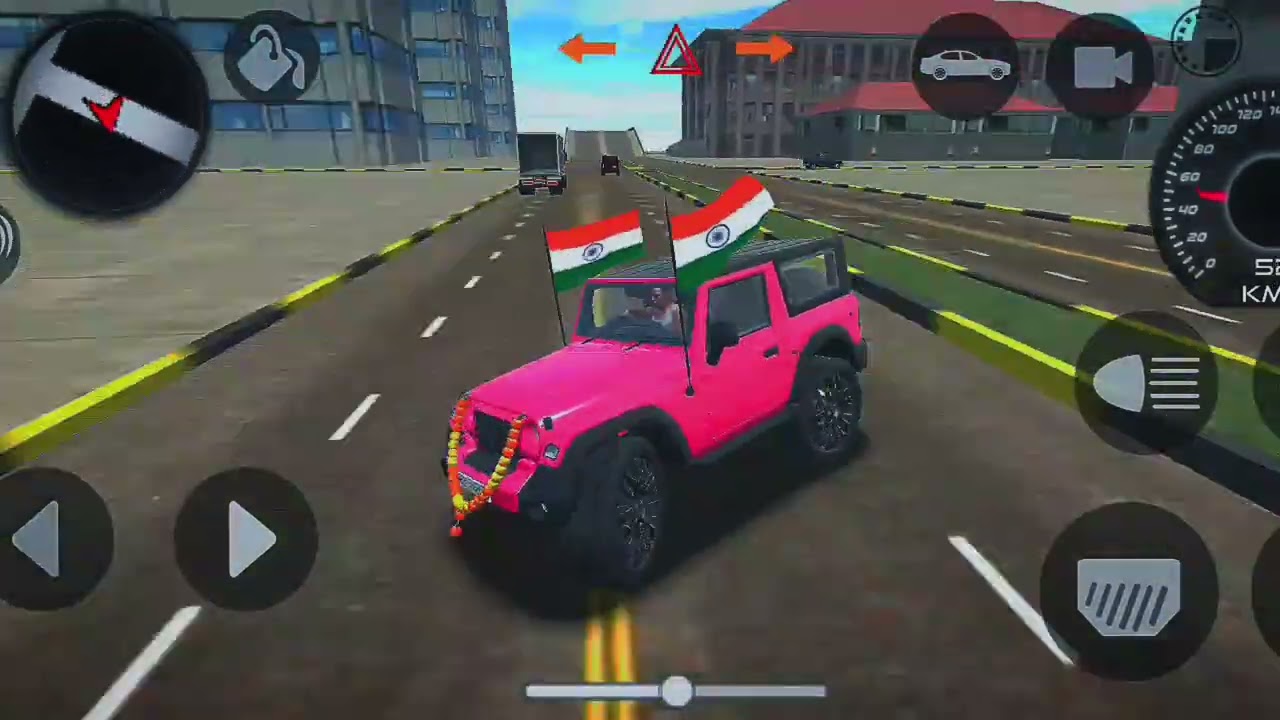 ⚡Indian Mahindra Thar 💥 4x4 Offroading 💨 Pink Colour Thar Modified Gangster 3D 🤢#tharlover#trending👑