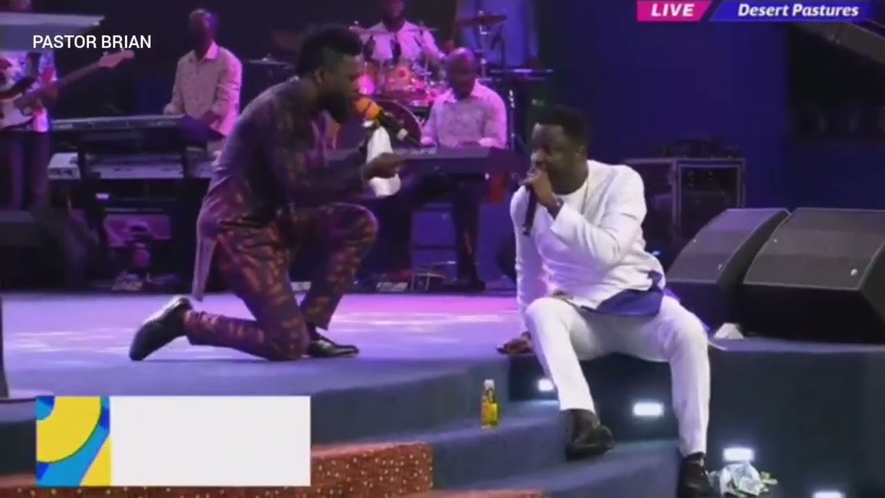 Pastor Brian Prophesying in Bolgatanga at Rev Easwtood's Church....