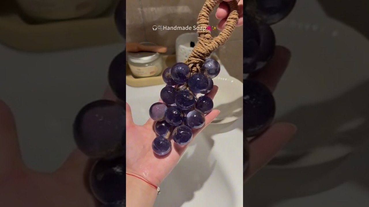 DIY Viral Grape Soap #diysoap #grapesoap #asmr #DIY #girly