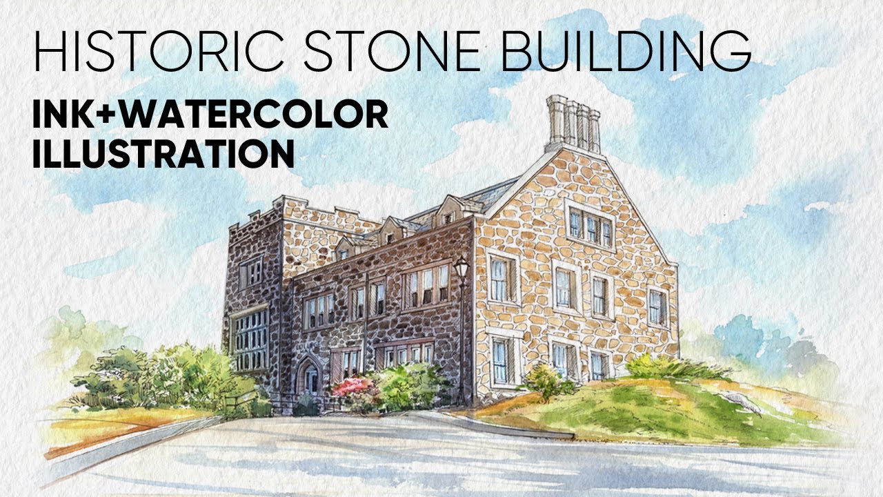 Historic Building Illustration : A Watercolor Illustration Tutorial