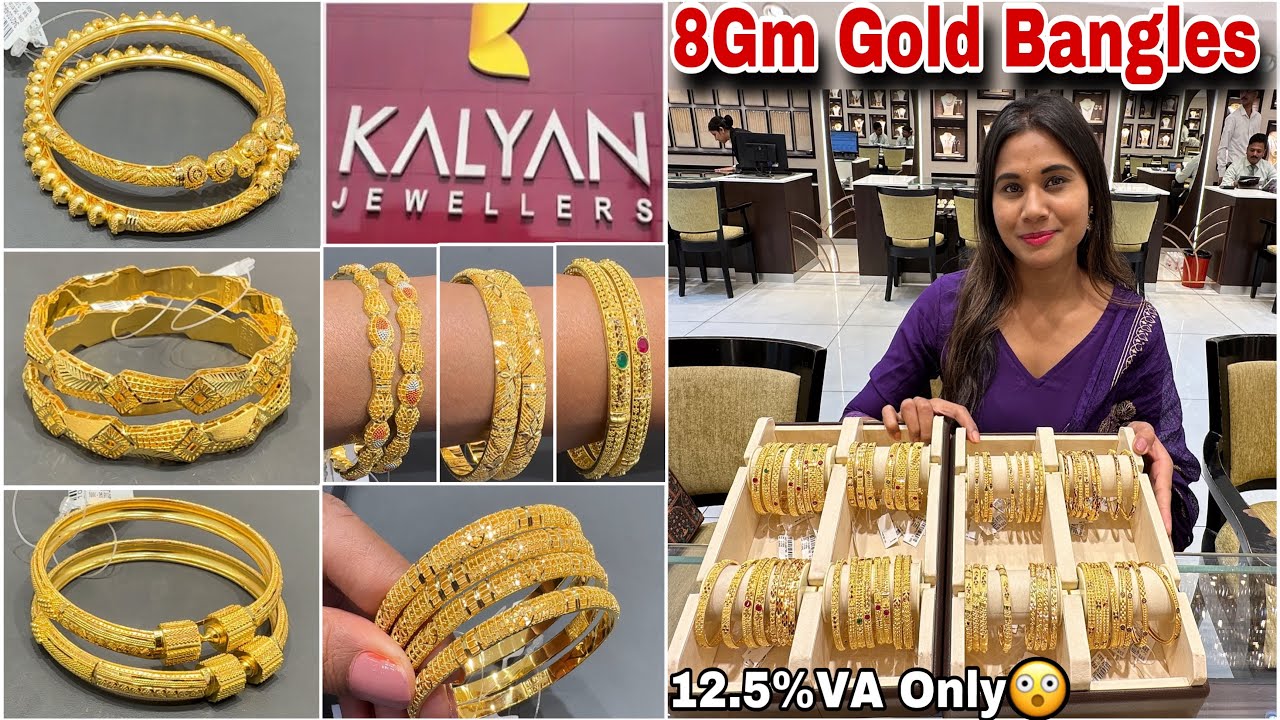 Kalyan Jewellers 22Kt Gold Bangles Designs & Price💕| Light Weight Gold Bangles Designs & Price 2024|